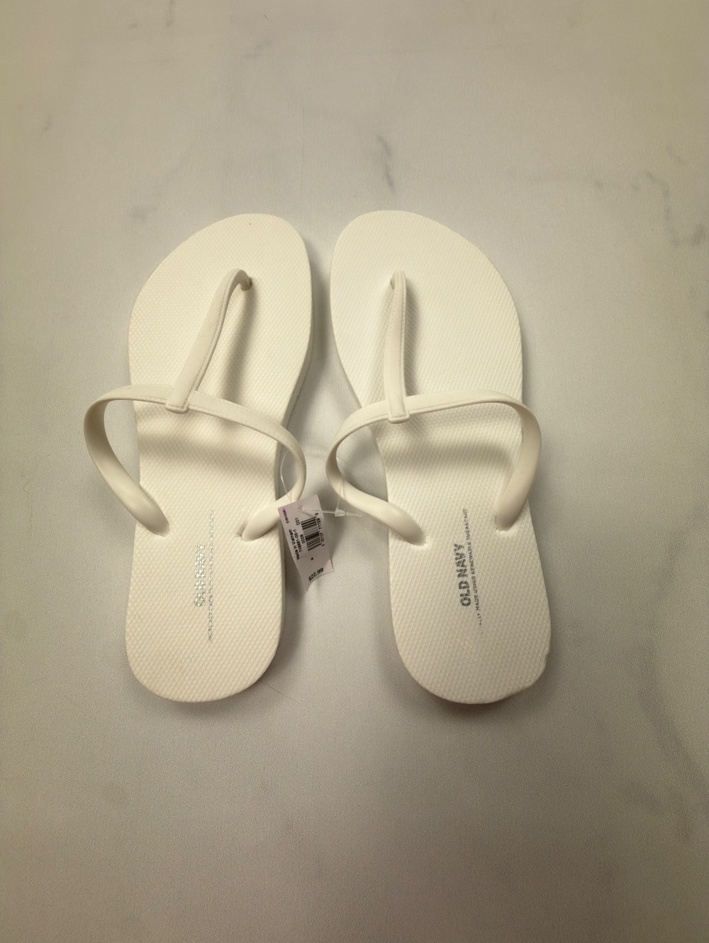 Old Navy Minimalist Flip Flop White 2010s Casual - Womens 8 NWT